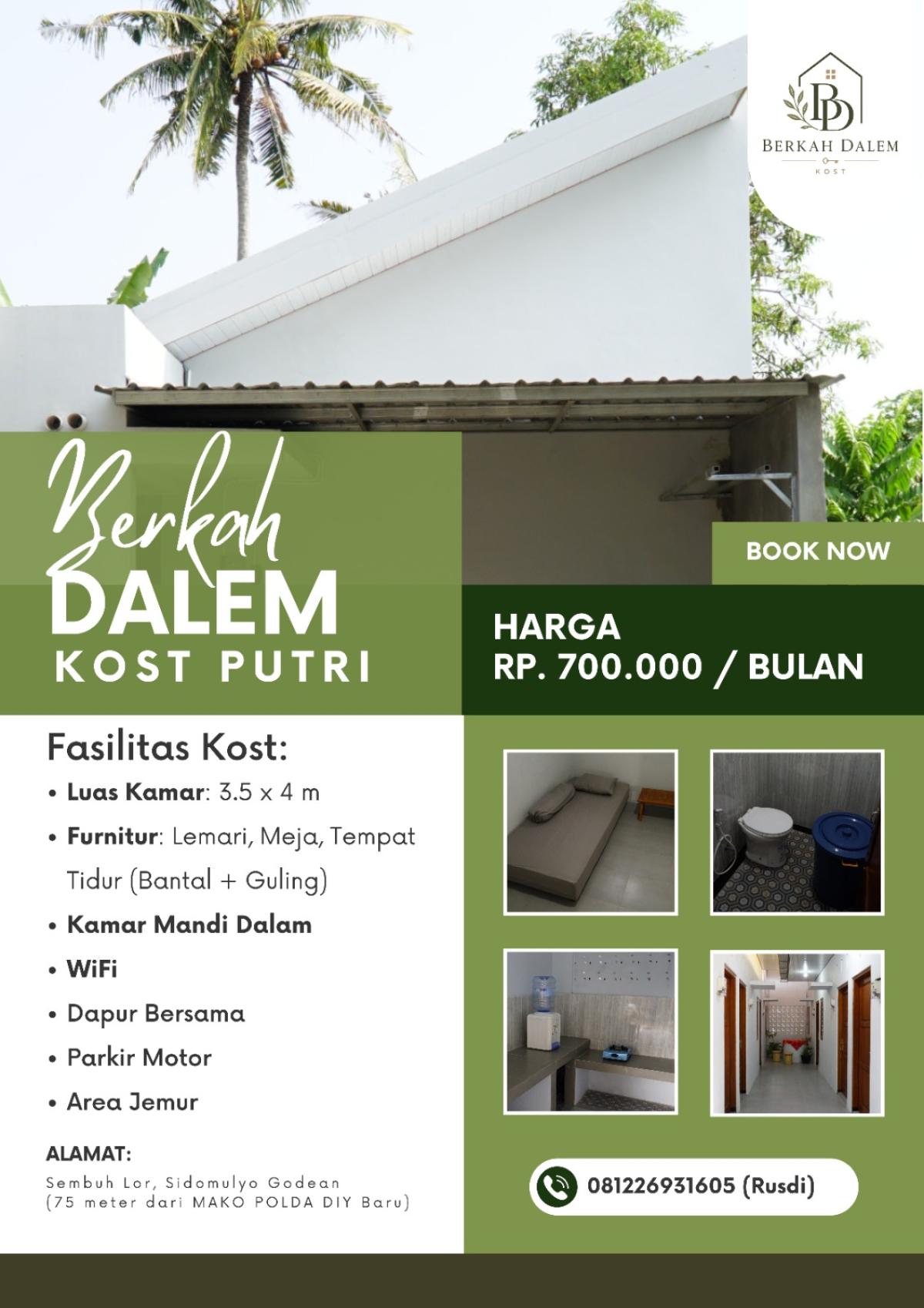Kos Putri Berkah Dalem